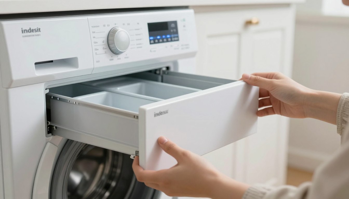 Jak wyjąć szufladę z pralki Indesit